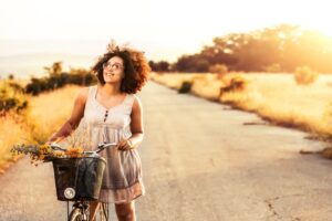 Regain your Energy this Summer 1 woman with bicycle energy