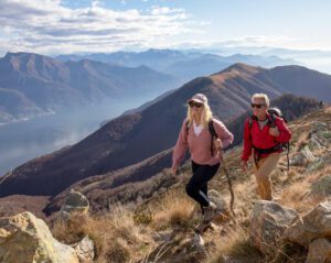 man and woman hiking turmeric