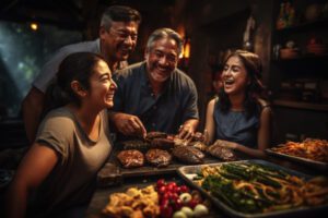 Good Health NZ - people enjoying mexican barbecue 1
